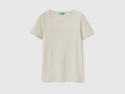 T-shirt in 100% cotton with glitter print logo