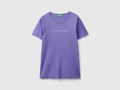 T-shirt in 100% cotton with glitter print logo