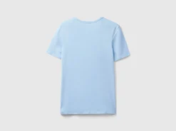T-shirt in 100% cotton with glitter print logo