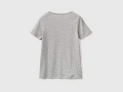 T-shirt in 100% cotton with glitter print logo