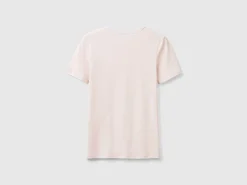 T-shirt in 100% cotton with glitter print logo