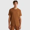 T-shirt in linen blend