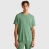 T-shirt in linen blend