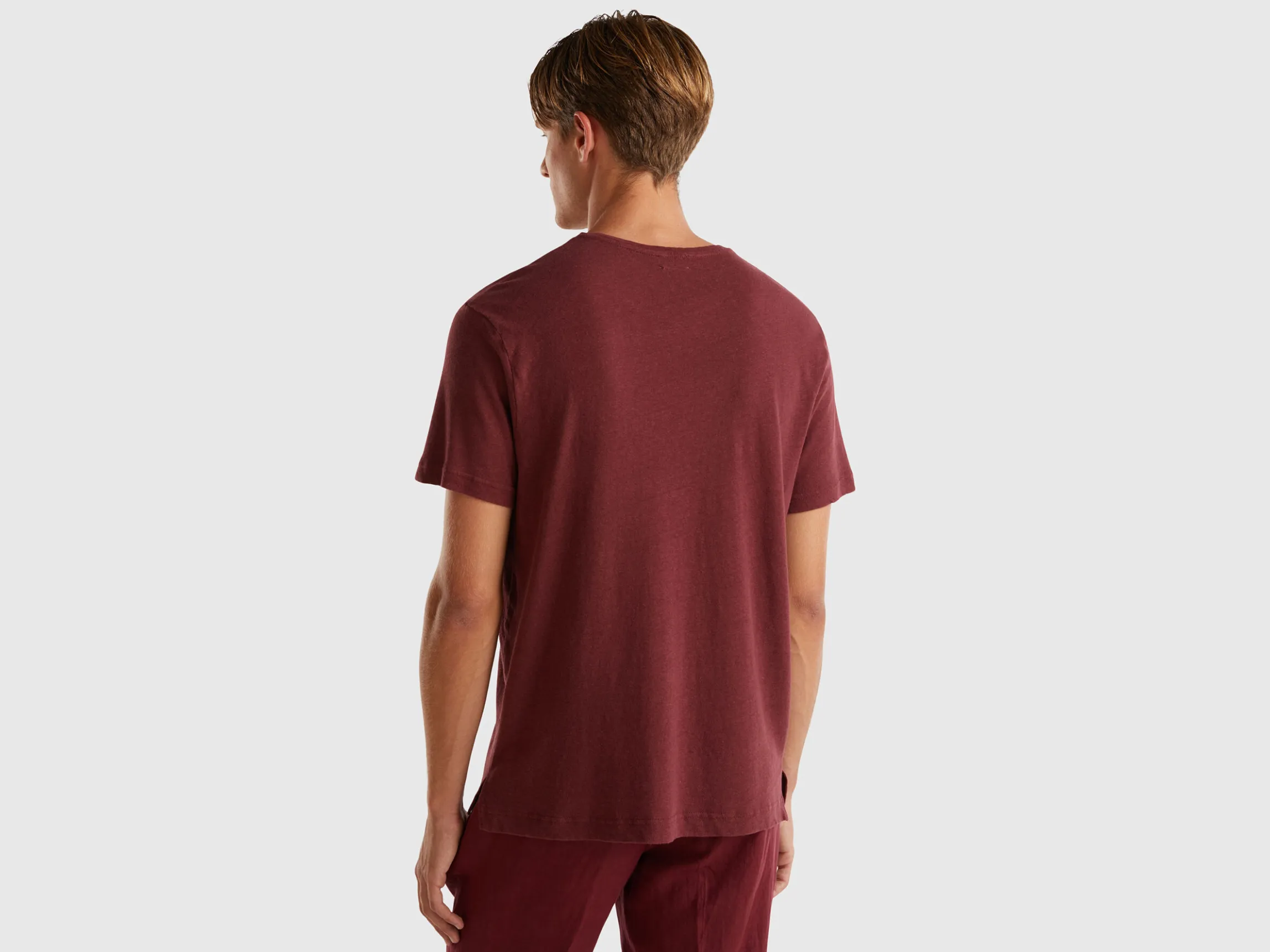 T-shirt in linen blend