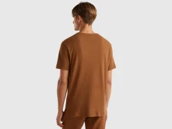 T-shirt in linen blend