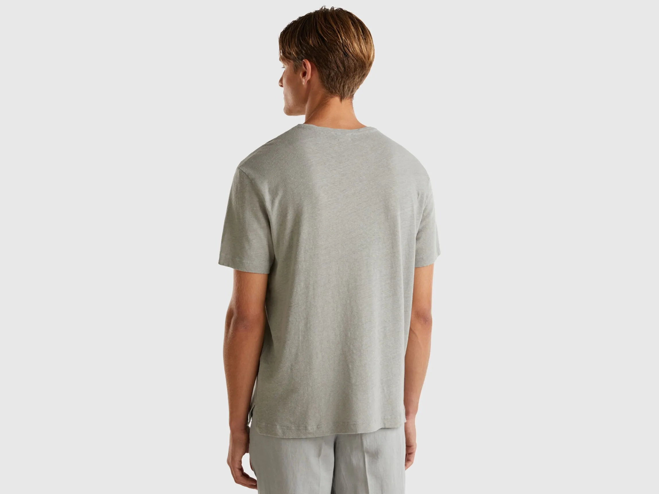 T-shirt in linen blend
