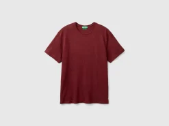 T-shirt in linen blend