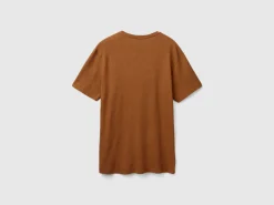 T-shirt in linen blend