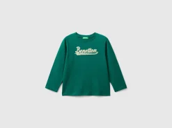 T-shirt in organic cotton with embroidered logo
