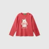 T-shirt in stretch cotton with print