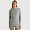T-shirt in stretch cotton blend