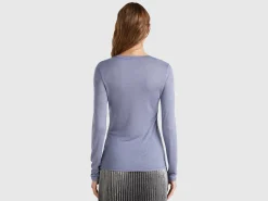 T-shirt in viscose and cashmere blend