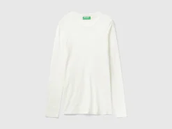T-shirt in viscose and cashmere blend
