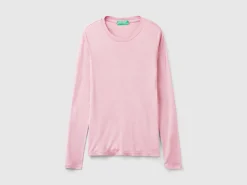 T-shirt in viscose and cashmere blend