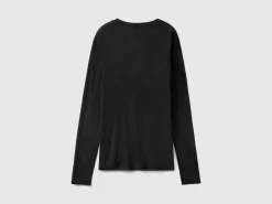 T-shirt in viscose and cashmere blend