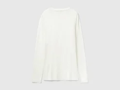 T-shirt in viscose and cashmere blend