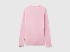 T-shirt in viscose and cashmere blend
