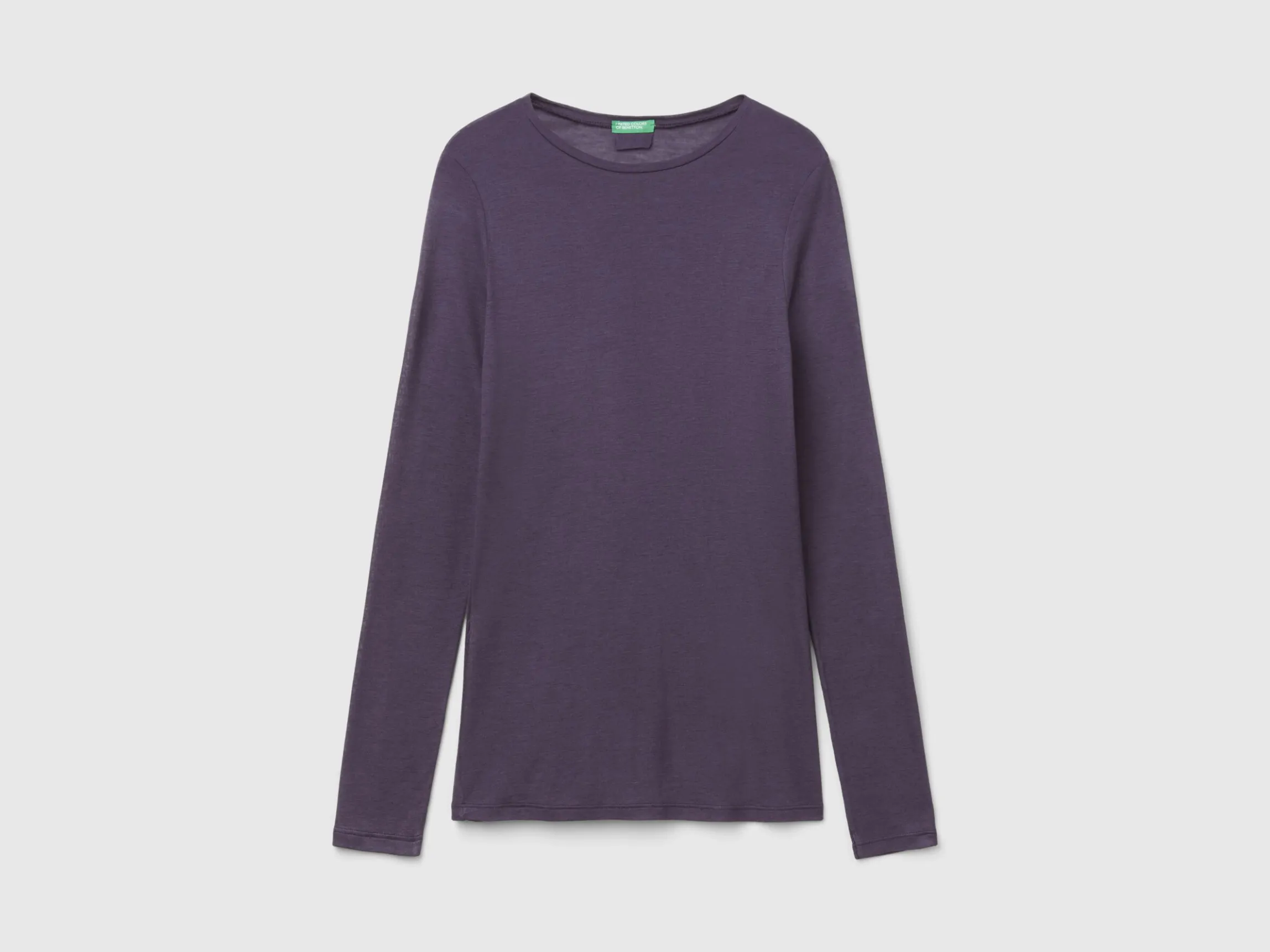 T-shirt in viscose and wool blend