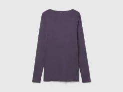 T-shirt in viscose and wool blend