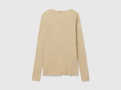 T-shirt in viscose and wool blend