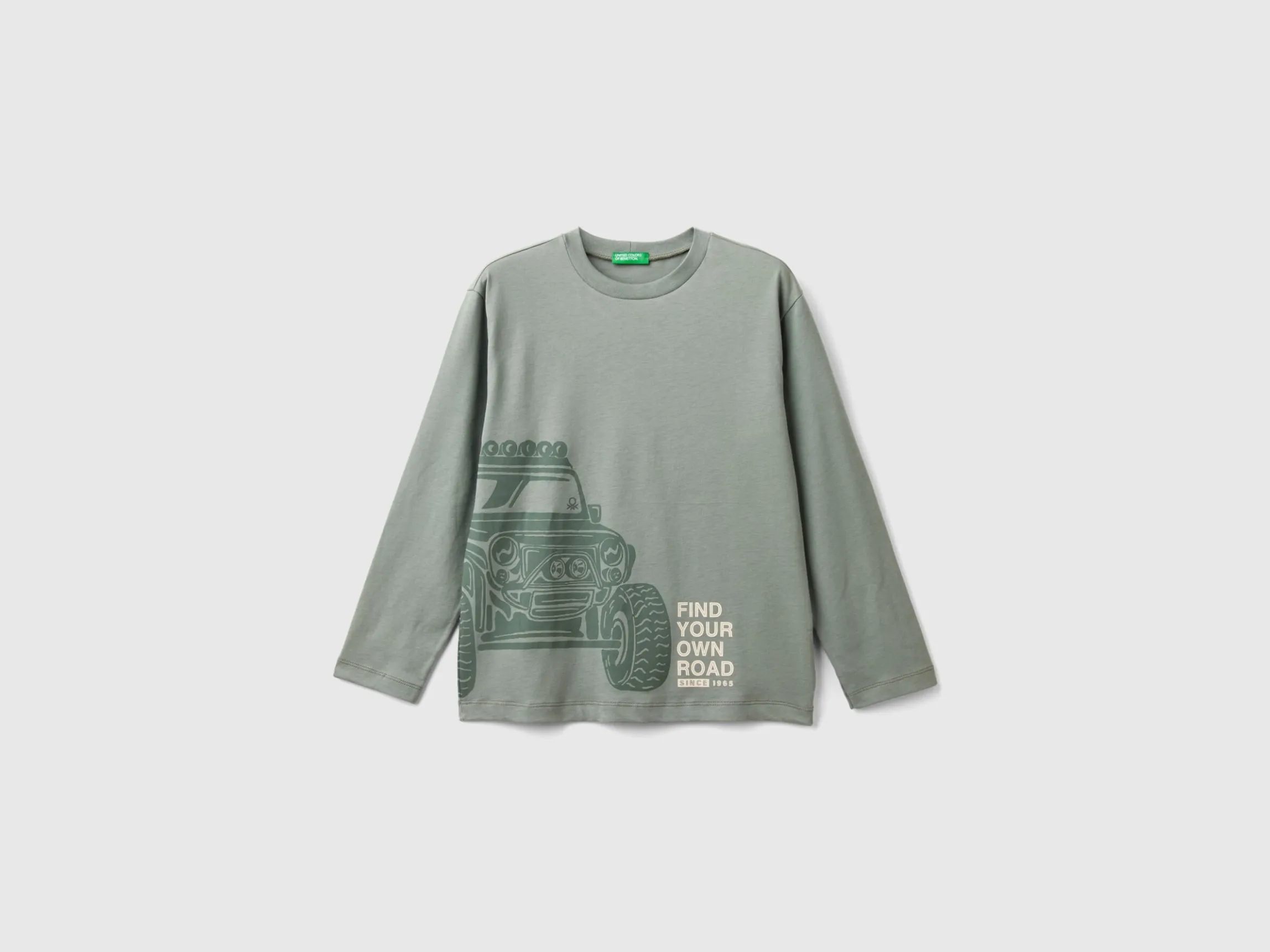 T-shirt in warm cotton with front and back print