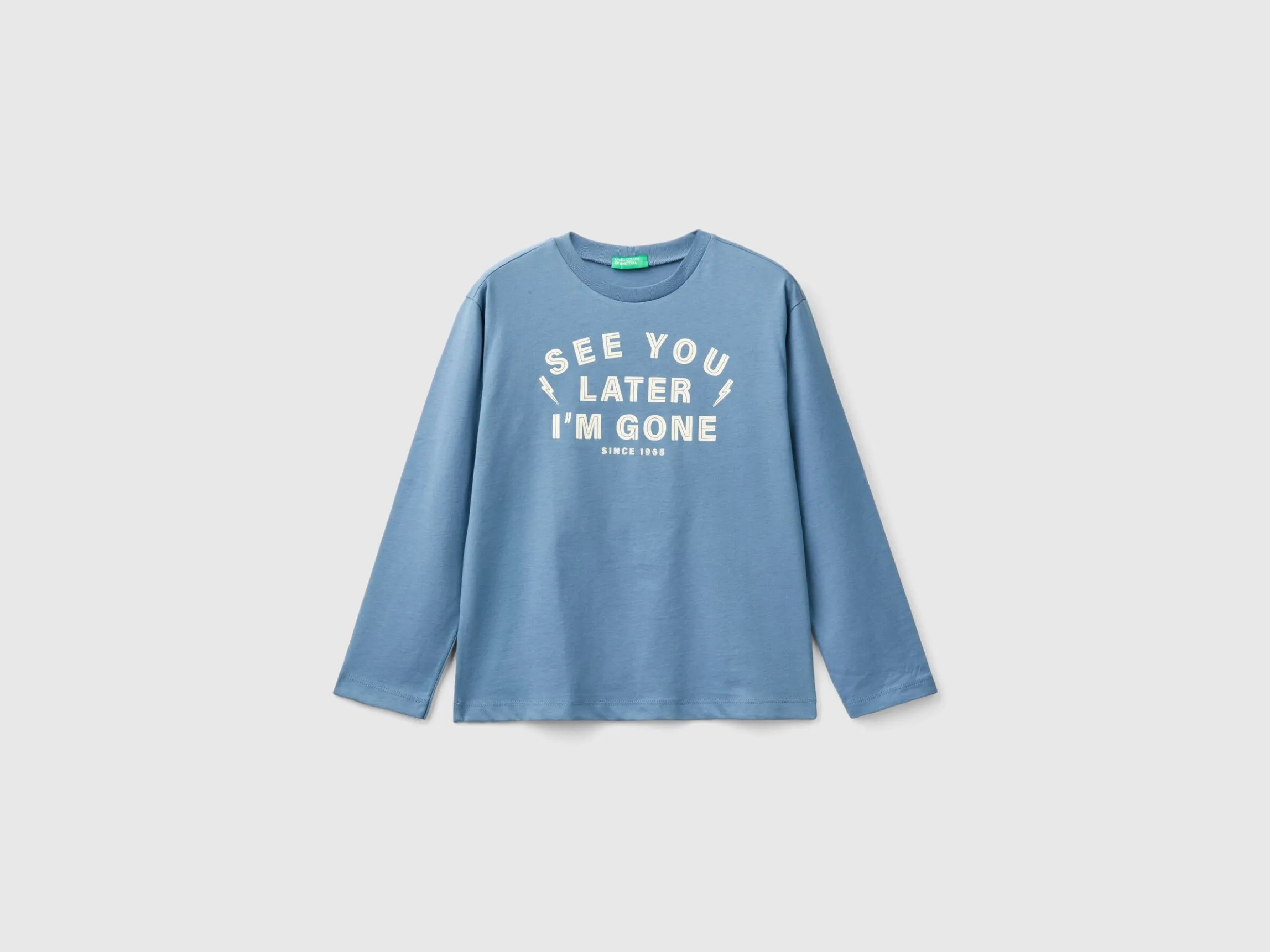 T-shirt in warm cotton with front and back print