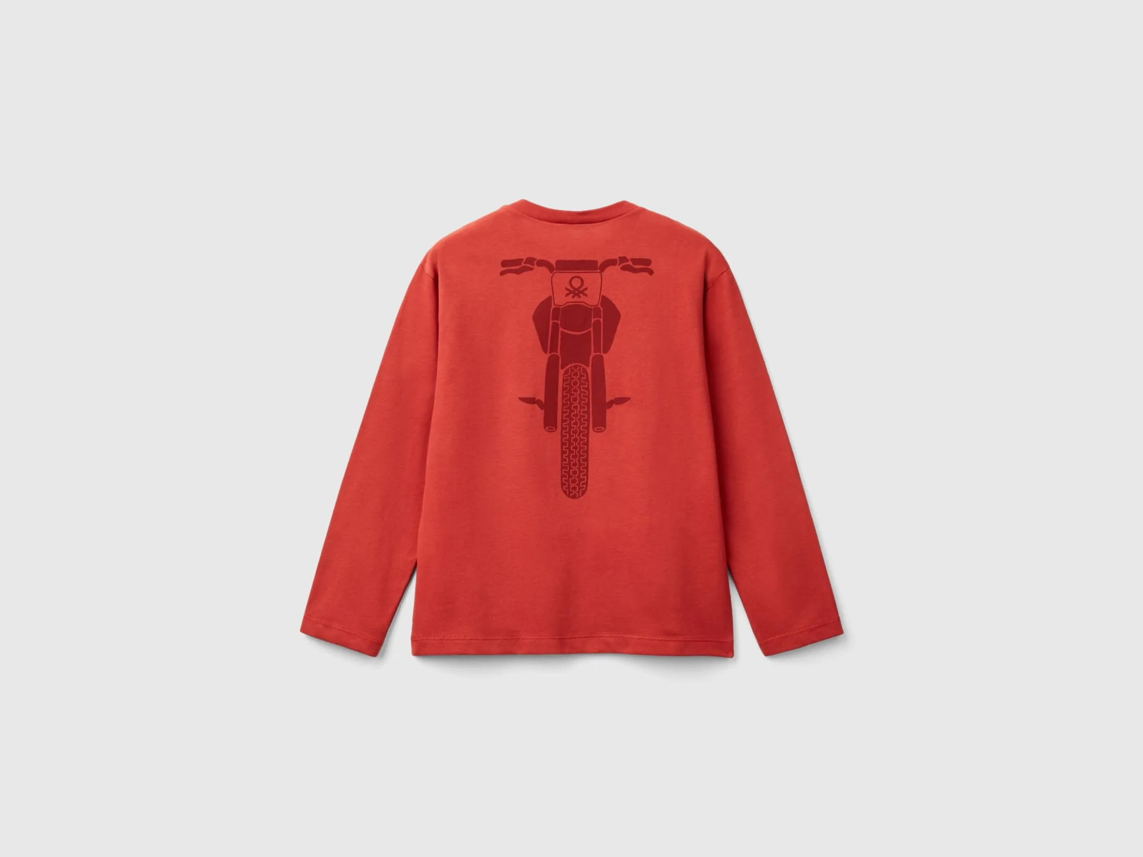 T-shirt in warm cotton with front and back print