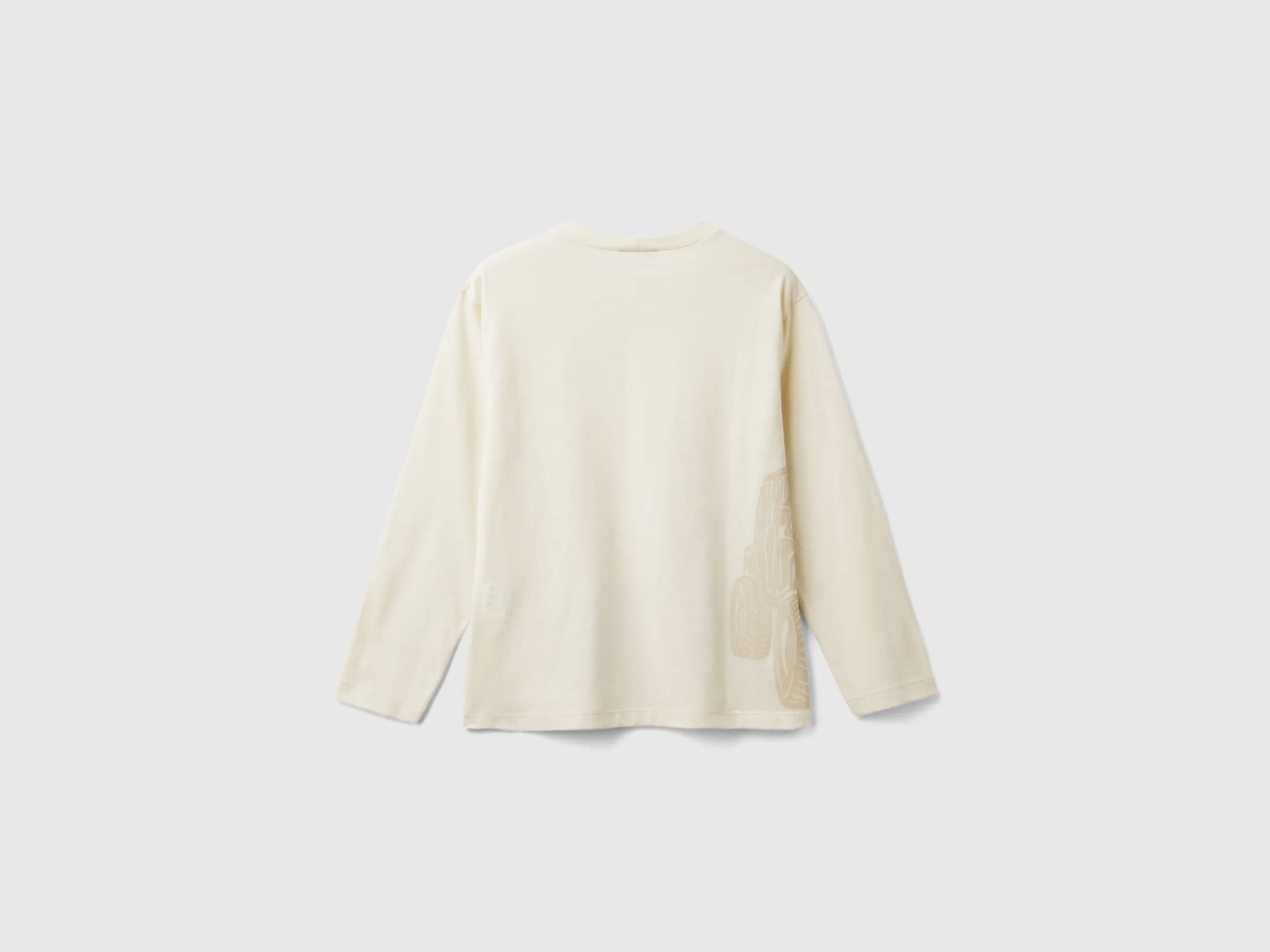 T-shirt in warm cotton with front and back print