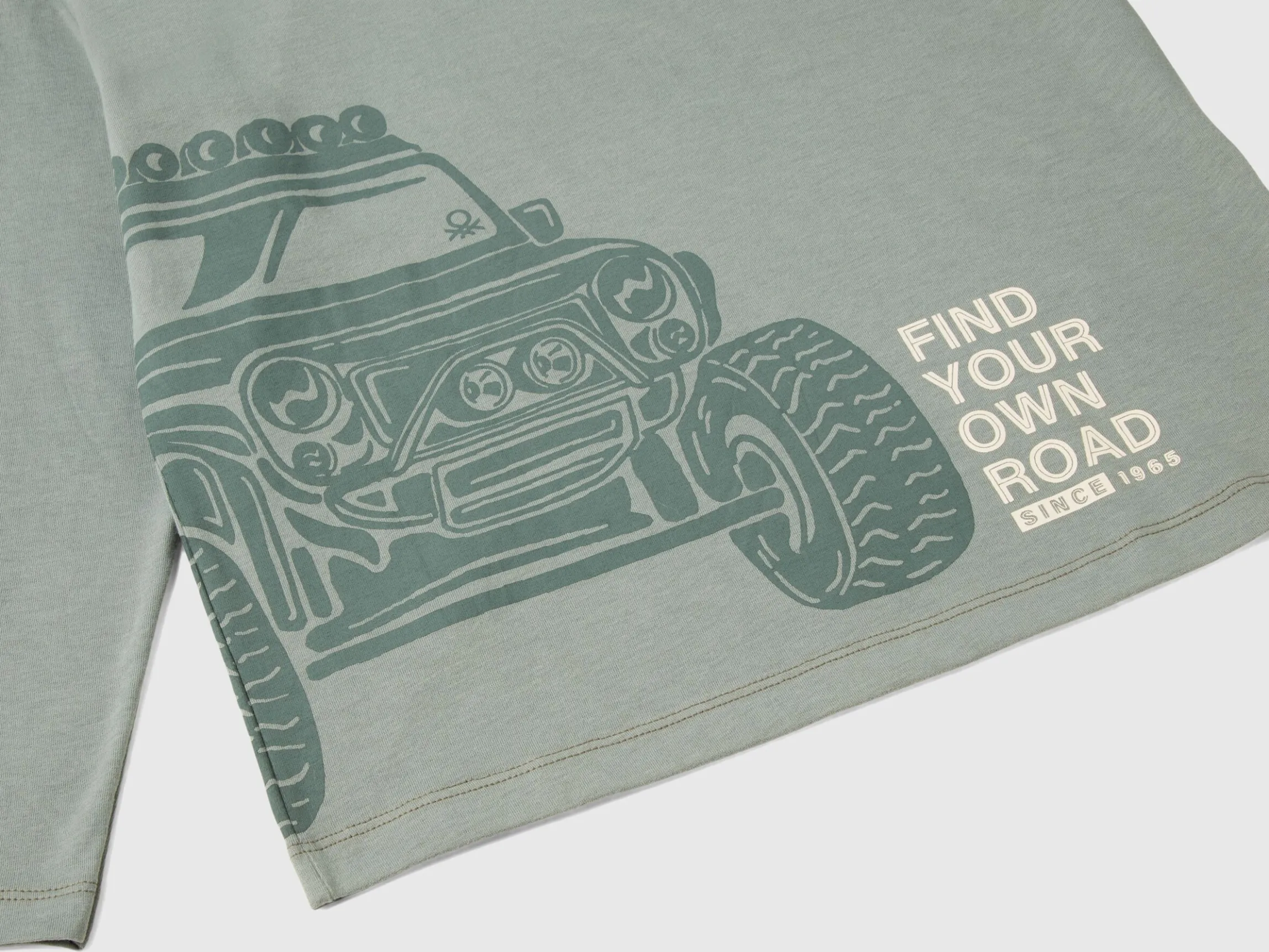 T-shirt in warm cotton with front and back print