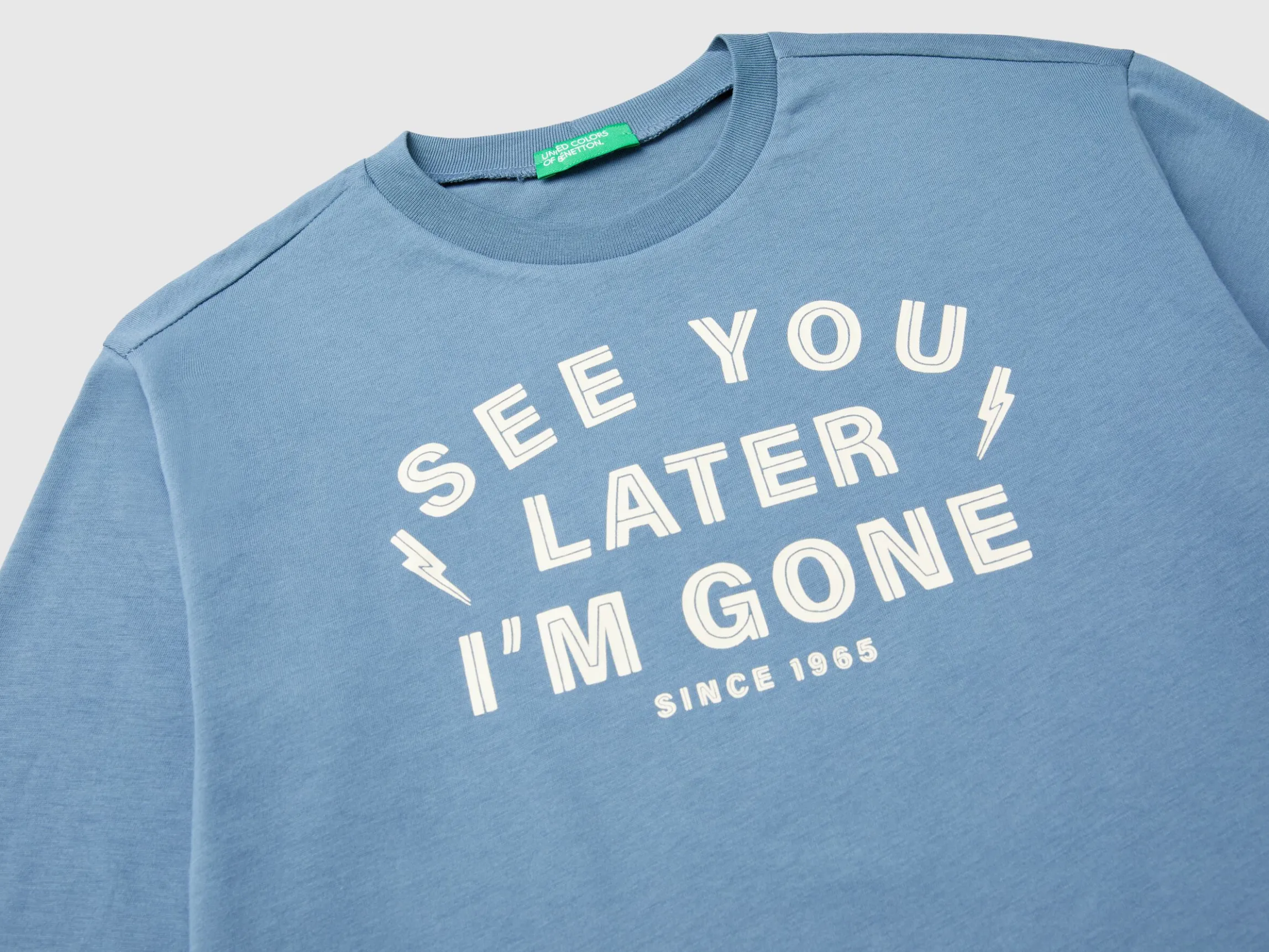 T-shirt in warm cotton with front and back print
