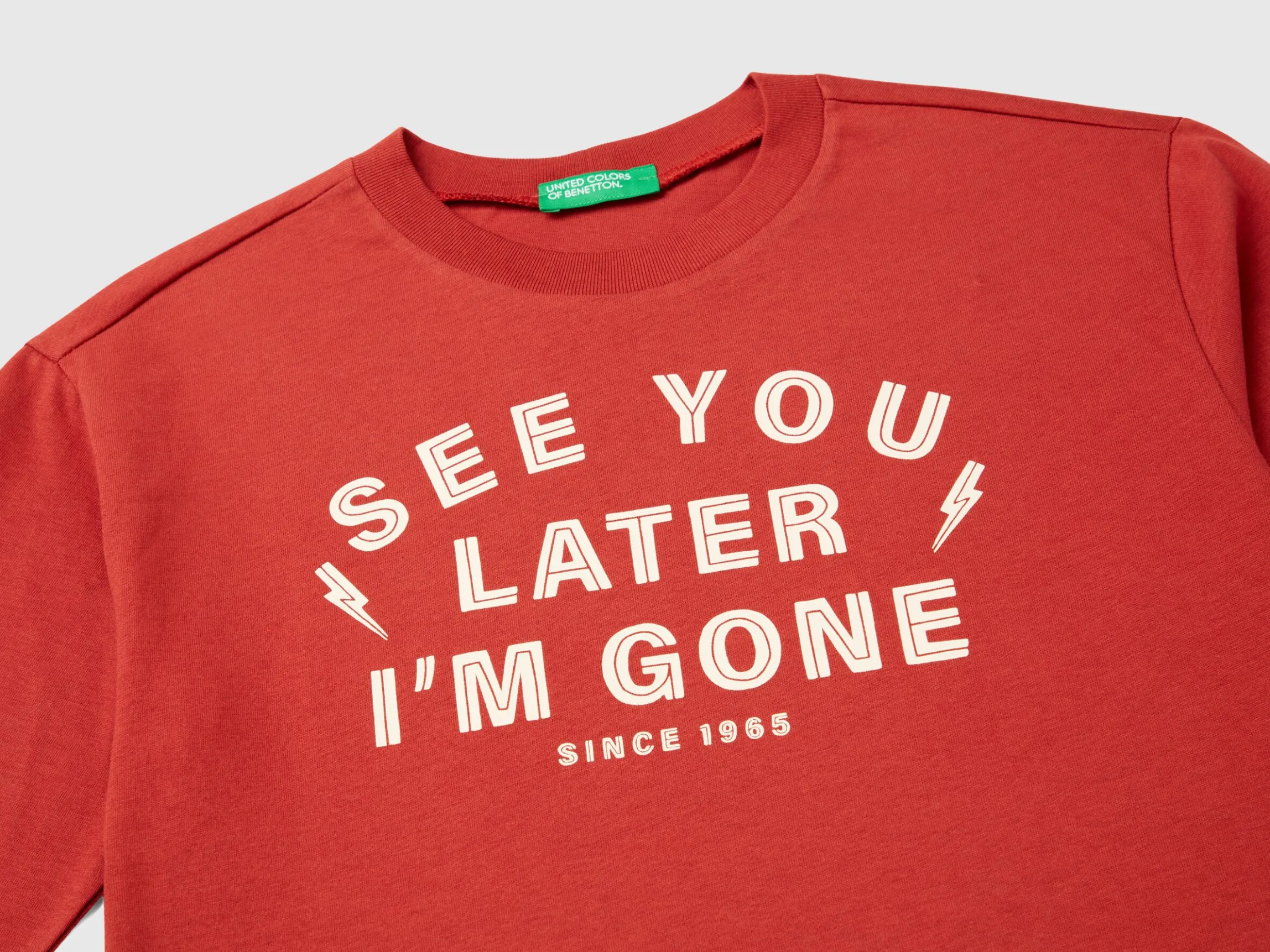 T-shirt in warm cotton with front and back print