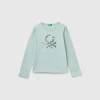 T-shirt in warm organic cotton with sequins