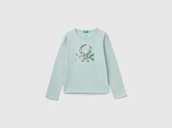 T-shirt in warm organic cotton with sequins