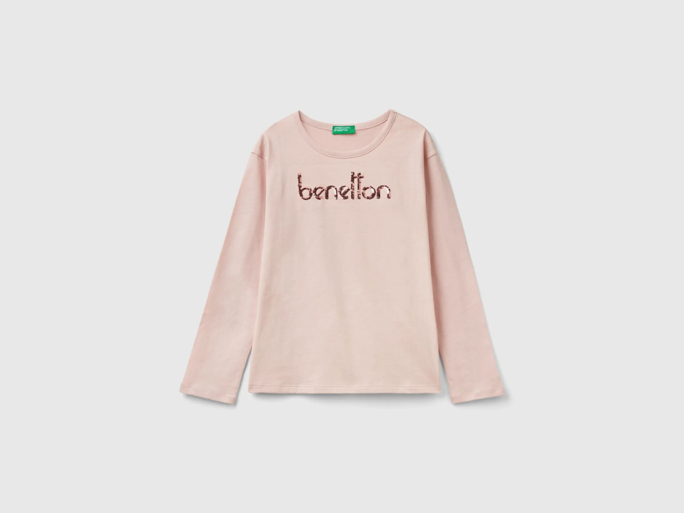 T-shirt in warm organic cotton with sequins