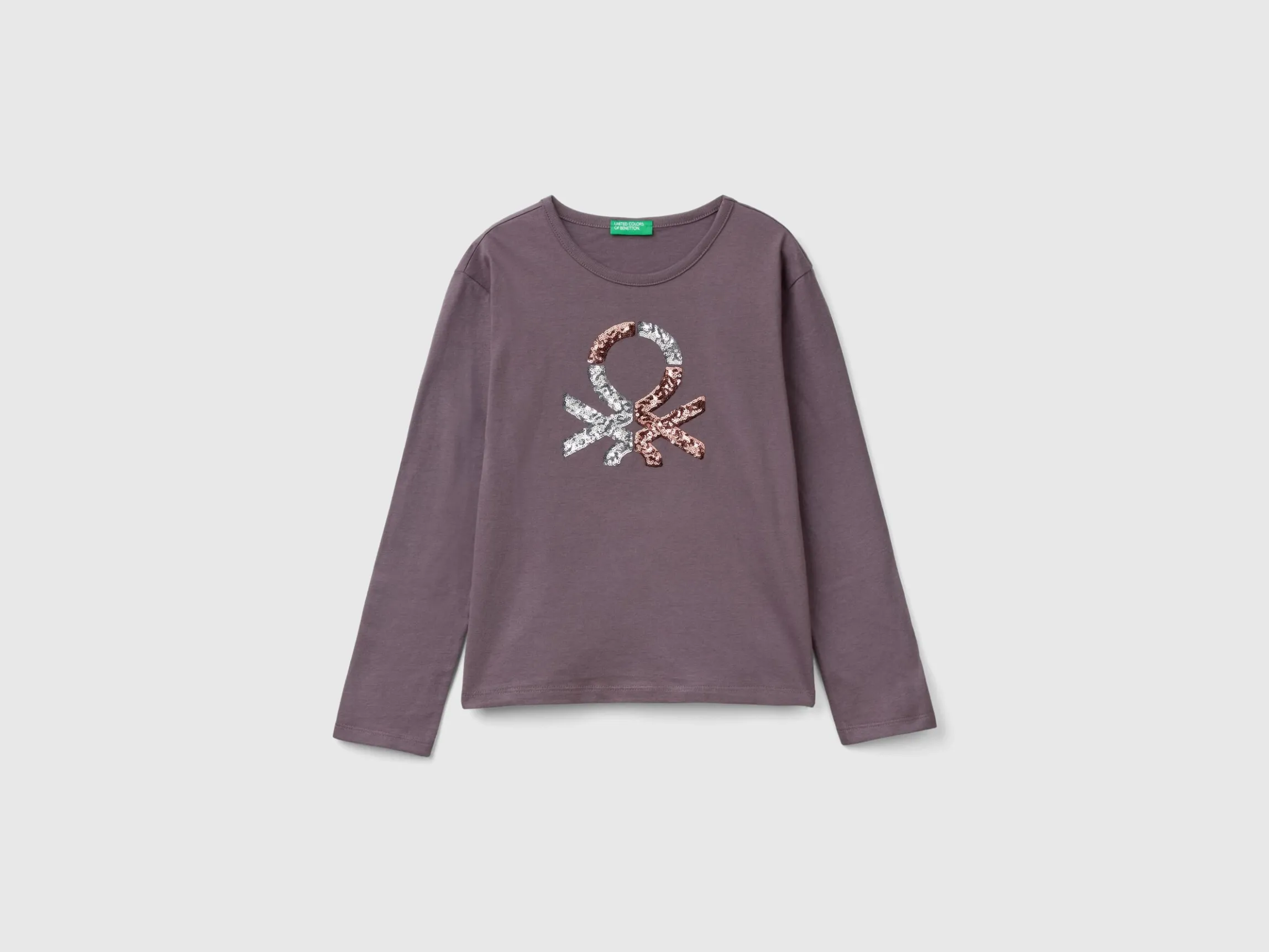 T-shirt in warm organic cotton with sequins