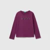 T-shirt in warm organic cotton with sequins