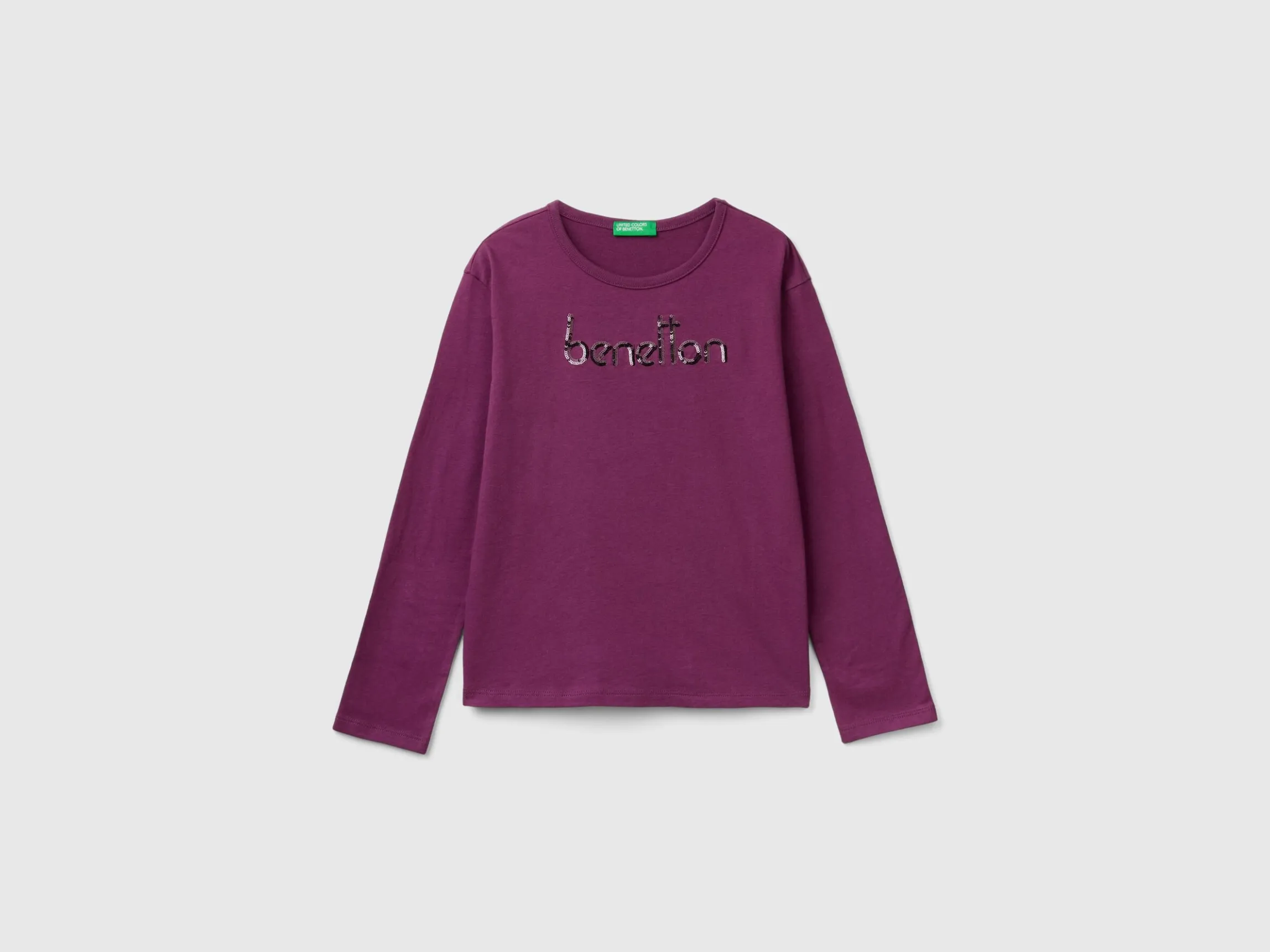 T-shirt in warm organic cotton with sequins