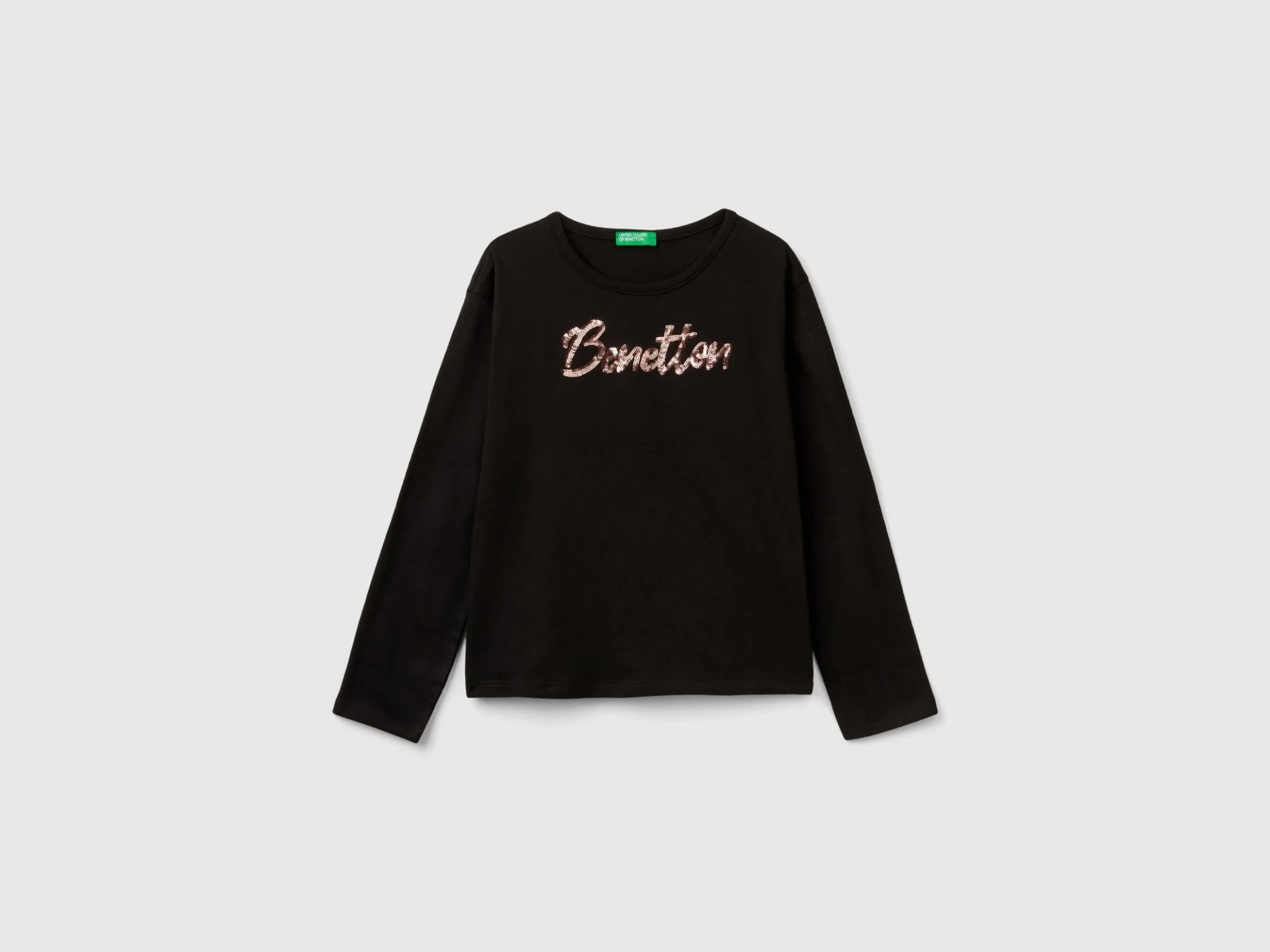 T-shirt in warm organic cotton with sequins