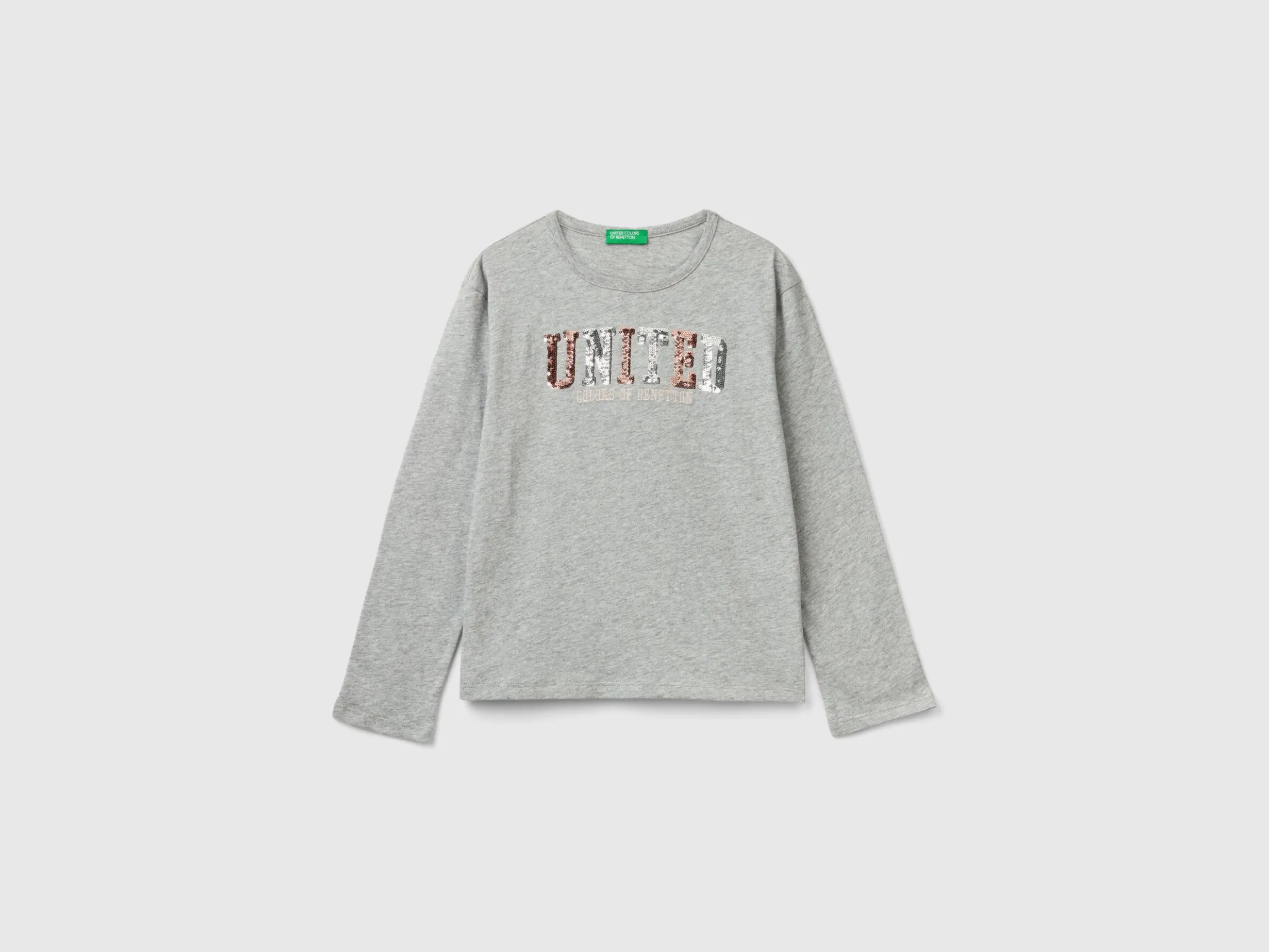 T-shirt in warm organic cotton with sequins