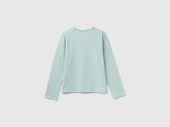 T-shirt in warm organic cotton with sequins