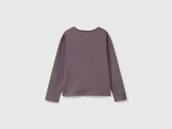 T-shirt in warm organic cotton with sequins