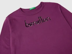 T-shirt in warm organic cotton with sequins