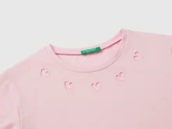 T-shirt with cut-out hearts