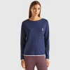 T-shirt with embroidery in viscose blend
