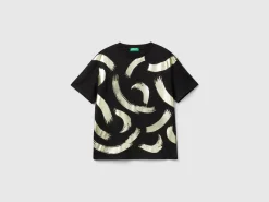 T-shirt with foil print