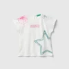 T-shirt with glitter print