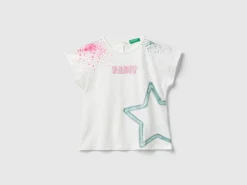 T-shirt with glitter print