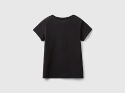 T-shirt with glittery logo in organic cotton
