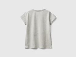 T-shirt with glittery logo in organic cotton