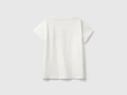T-shirt with glittery logo in organic cotton